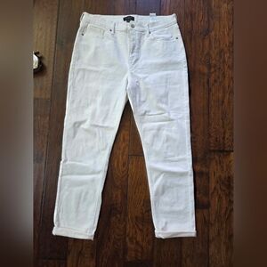 Banana Republic White Girlfrend Jeans Size 14 TALL